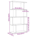 rumdelerreol 4-lags hvid 70x24x129 cm konstrueret træ