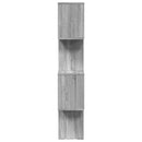 bogreol/rumdeler 70x24x129 cm 4 niveauer konstrueret træ