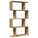 bogreol/rumdeler 70x24x129cm 4 niveauer konstrueret træ kunsteg