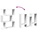 rumdelerreol 3-lags hvid 70x24x97 cm konstrueret træ