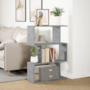 bogreol/rumdeler 70x24x97 cm 3niveauer konstrueret træ betongrå