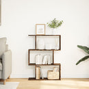 bogreol/rumdeler 70x24x97cm 3 niveauer konstrueret træ røget eg