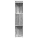 bogreol/rumdeler 70x24x97 cm 3 niveauer konstrueret træ