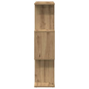 bogreol/rumdeler 70x24x97 cm 3 niveauer konstrueret træ kunsteg