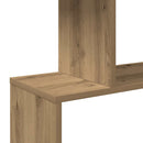 bogreol/rumdeler 70x24x97 cm 3 niveauer konstrueret træ kunsteg