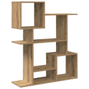 bogreol/rumdeler 92x29x112 cm konstrueret træ kunsteg