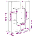bogreol hvid 63x20x90 cm konstrueret træ