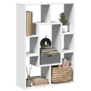 bogreol hvid 63x20x90 cm konstrueret træ