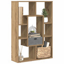 bogreol 63x20x90 cm konstrueret træ egetræsfarve