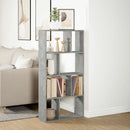 bogreol 60x20x120,5 cm konstrueret træ betongrå