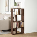 bogreol 60x20x120,5 cm konstrueret træ brun egetræsfarve