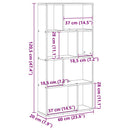 bogreol 60x20x120,5 cm konstrueret træ antikt træ
