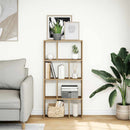 bogreol 60x20x120,5 cm konstrueret træ egetræsfarve