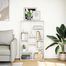 bogreol 72x20x120,5 cm konstrueret træ hvid