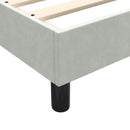 sengeramme uden madras 100x200 cm fløjl lysegrå