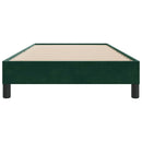 sengeramme uden madras 100x220 cm fløjl mørkegrøn