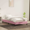 sengeramme uden madras 100x220 cm fløjl lyserød