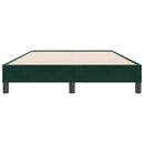 sengeramme uden madras 120x220 cm fløjl mørkegrøn