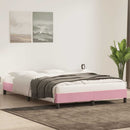 sengeramme uden madras 160x220 cm fløjl lyserød