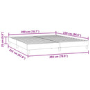 sengeramme uden madras 200x220 cm fløjl mørkegrå