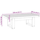 sofabord NOAIN U-formede ben 120x60x40 cm massivt træ fyrretræ