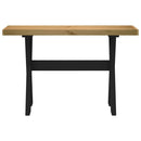 konsolbord NOAIN X-formede ben 120x30x75cm massivt træ fyrretræ