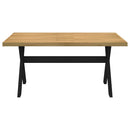 konsolbord NOAIN X-formede ben 160x90x75cm massivt træ fyrretræ