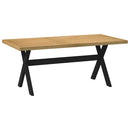 konsolbord NOAIN X-formede ben 180x90x75cm massivt træ fyrretræ