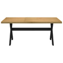 konsolbord NOAIN X-formede ben 180x90x75cm massivt træ fyrretræ