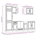 7-delt køkkenskabssæt "Porto" grå Sonoma konstrueret træ