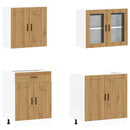 4 dele køkkenskabssæt Kalmar egetræsfarvet konstrueret træ