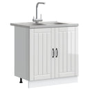 Vaskeskabsbase Lucca 2 pcs Høj gloss hvid Konstrueret træ