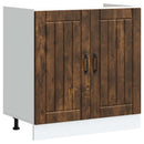 Vaskeskabsbase med dør Lucca 2 pcs Røget eg Konstrueret træ