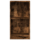 bogreol 40x24x76 cm konstrueret træ røget egetræsfarve