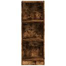 bogreol 40x24x109 cm konstrueret træ røget egetræsfarve