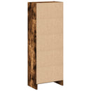 bogreol 40x24x109 cm konstrueret træ røget egetræsfarve