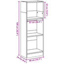 bogreol 40x24x109 cm konstrueret træ brun egetræsfarve