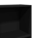 bogreol 40x24x143 cm konstrueret træ sort