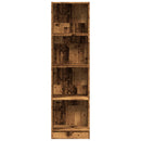 bogreol 40x24x143 cm konstrueret træ antikt træ