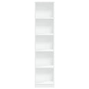 bogreol 40x24x176 cm konstrueret træ hvid