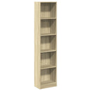 bogreol 40x24x176 cm konstrueret træ sonoma-eg