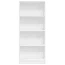 bogreol 60x24x143 cm konstrueret træ hvid