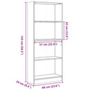 bogreol 60x24x143 cm konstrueret træ sonoma-eg