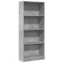 bogreol 60x24x143 cm konstrueret træ betongrå