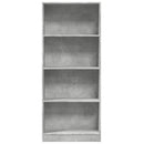bogreol 60x24x143 cm konstrueret træ betongrå