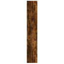 bogreol 60x24x143 cm konstrueret træ røget egetræsfarve