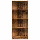 bogreol 60x24x143 cm konstrueret træ antikt træ