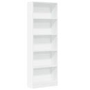 bogreol hvid 60x24x176 cm konstrueret træ