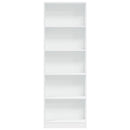 bogreol hvid 60x24x176 cm konstrueret træ