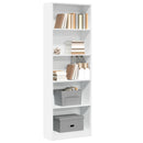 bogreol hvid 60x24x176 cm konstrueret træ